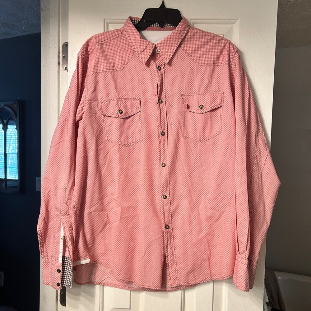 Shirt by Shirt Plaid Men’s Button Up XL Gingham Accents 100% Cotton